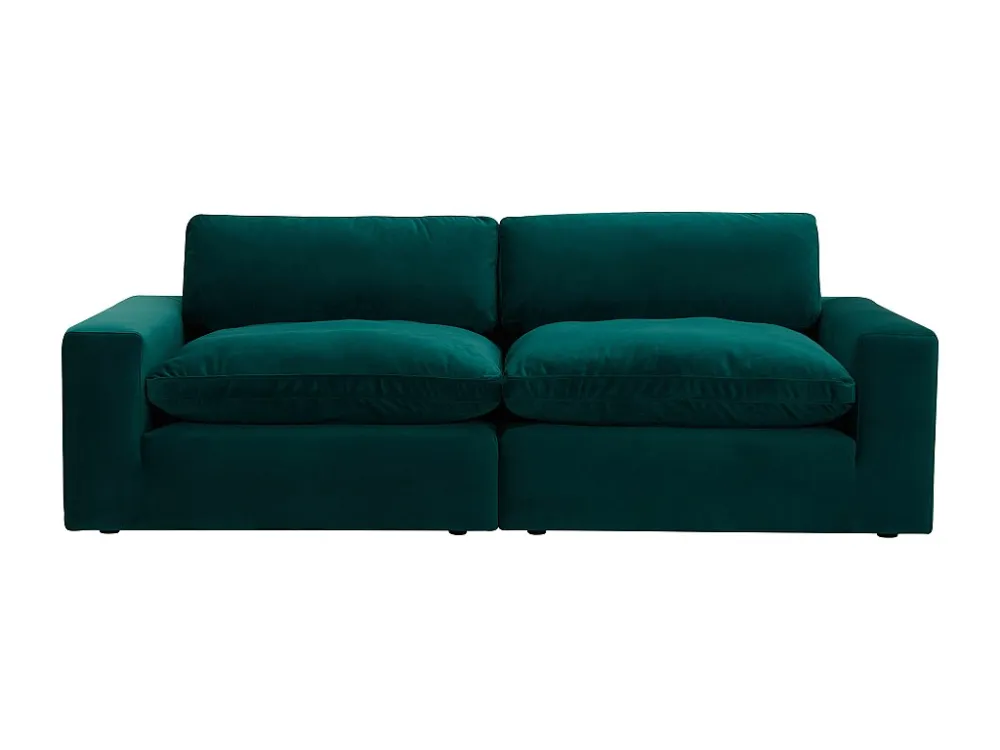 Divano 3 posti Velluto Verde smeraldo Contemporaneo AMAURY