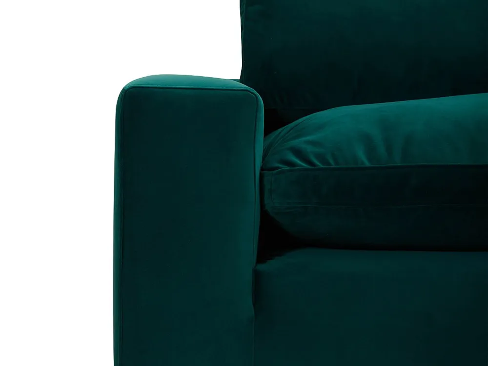Divano 3 posti Velluto Verde smeraldo Contemporaneo AMAURY