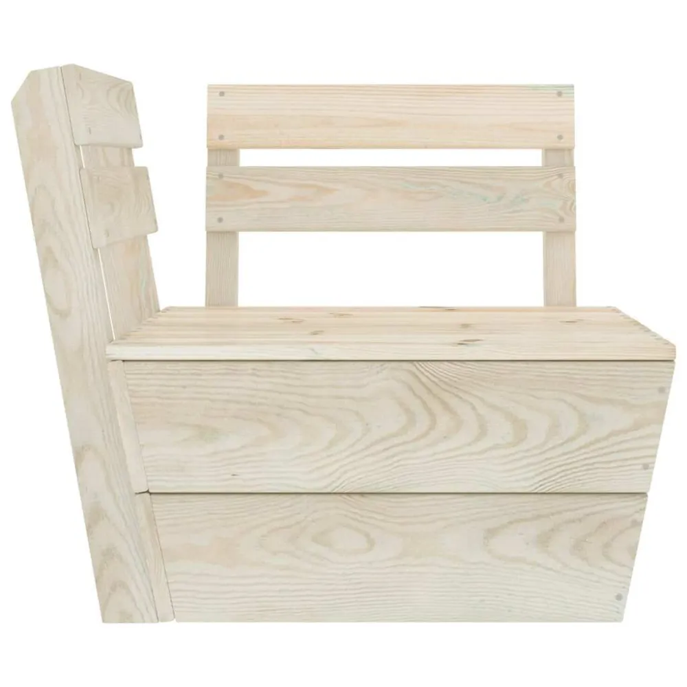 Divano Angolare Modulare su Pallet Legno di Abete Impregnato