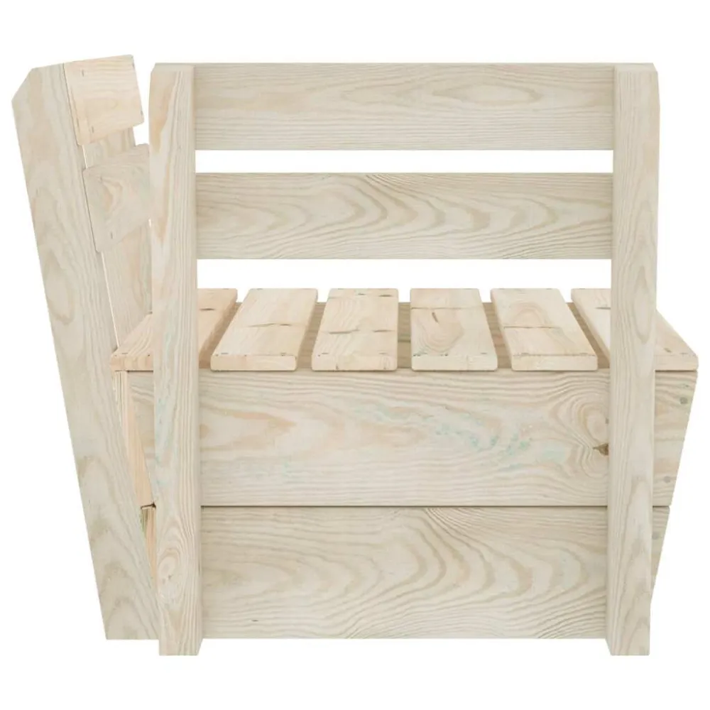 Divano Angolare Modulare su Pallet Legno di Abete Impregnato