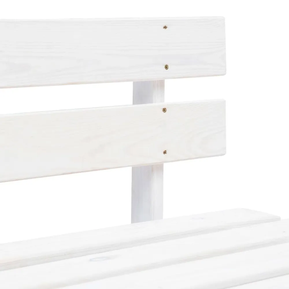 Divano Centrale Giardino su Pallet Bianco Legno Pino Impregnato