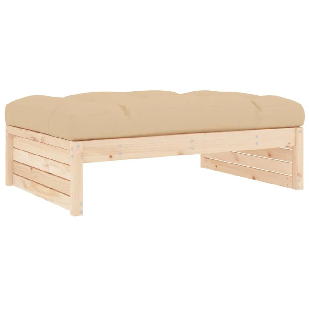 Poggiapiedi da Giardino 120x80 cm Legno Massello di Pino