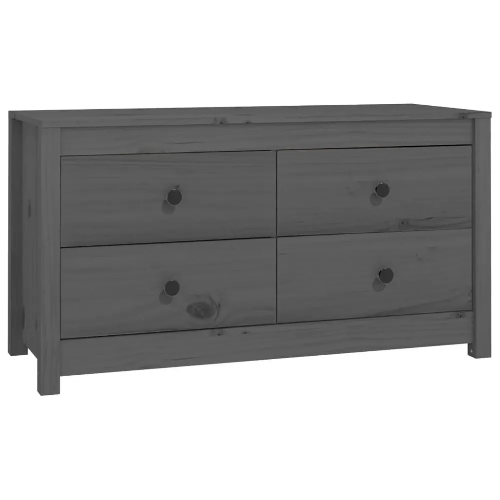 Cippato di Armadietto Grigio 100x40x54 cm Legno Massello di Pino