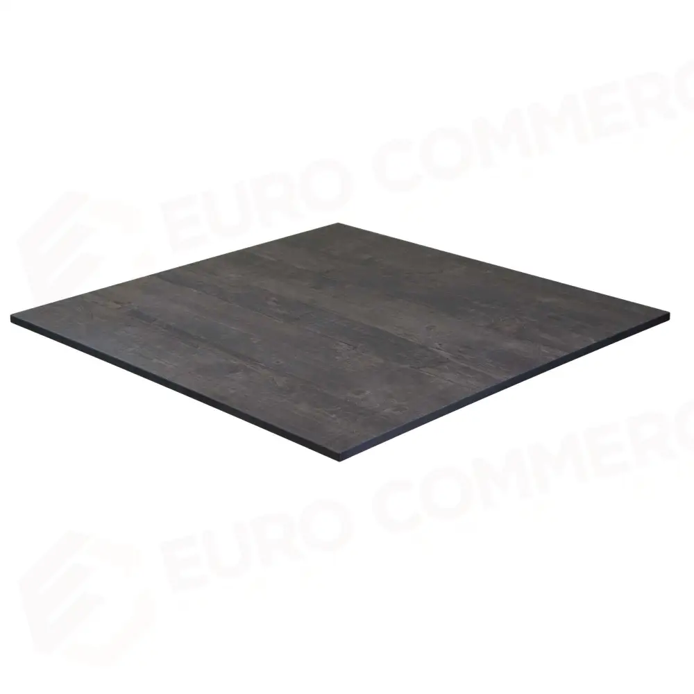 TOP TAVOLO HPL EFFETTO LEGNO NERO QUADRO CM69X69X1 - 6459200000 - VACCHETTI