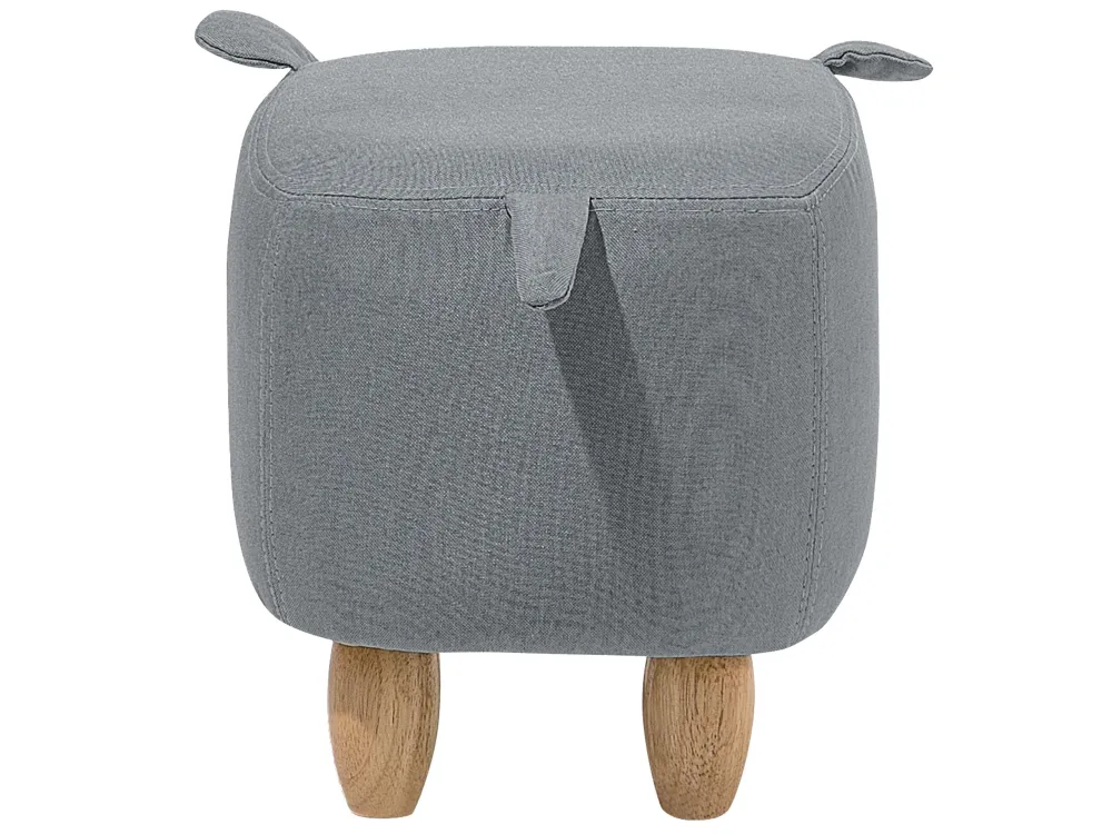 Pouf animaletto tessuto grigio chiaro animaletto PIGGY