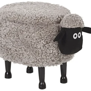 Pouf animaletto tessuto grigio SHEEP