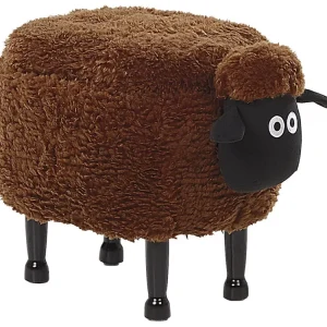 Pouf animaletto tessuto marrone SHEEP