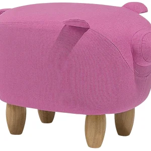 Pouf animaletto tessuto rosa maialino PIGGY