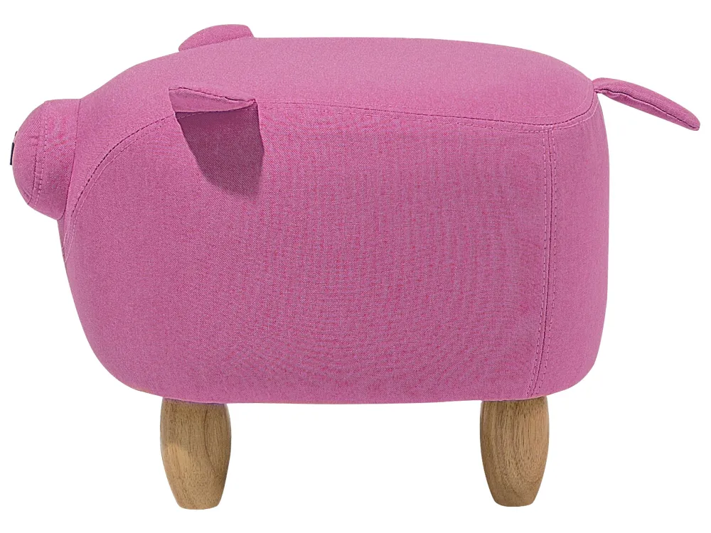 Pouf animaletto tessuto rosa maialino PIGGY