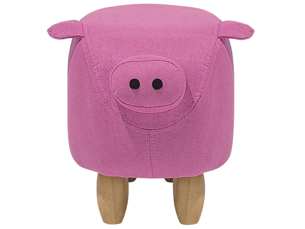 Pouf animaletto tessuto rosa maialino PIGGY