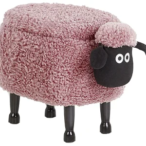 Pouf animaletto tessuto rosa SHEEP
