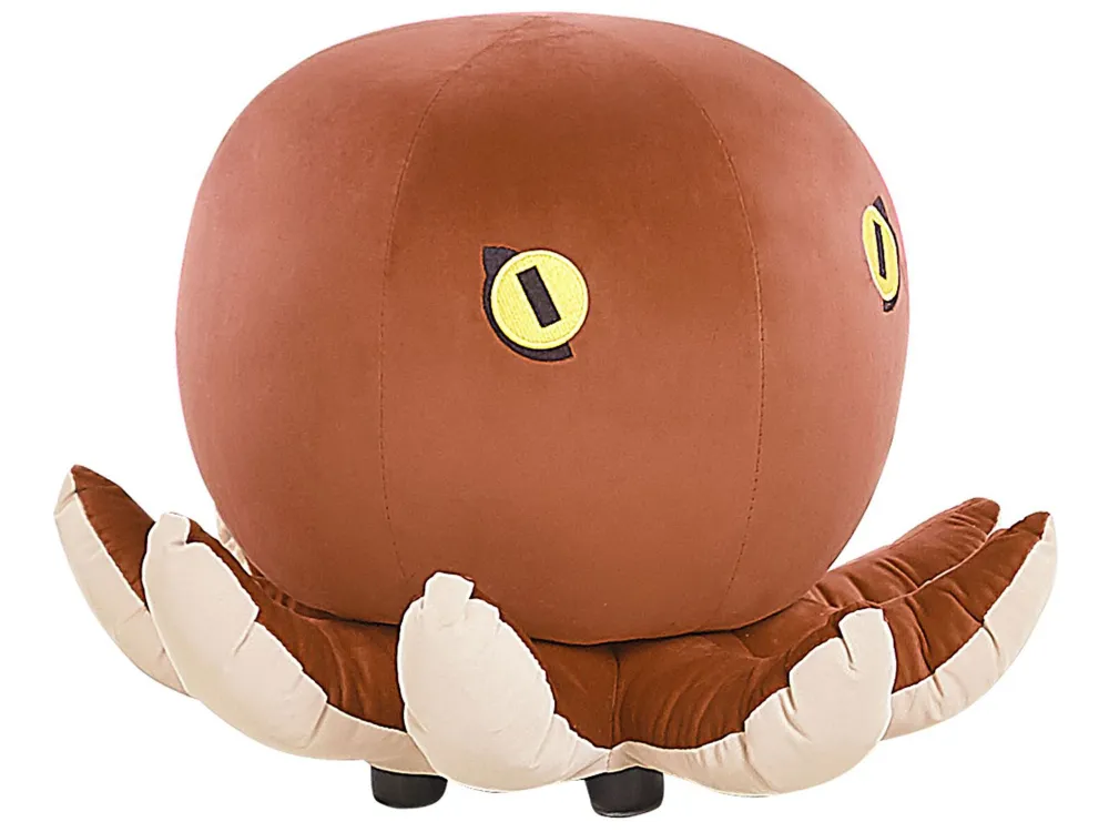Pouf animaletto velluto marrone OCTOPUS
