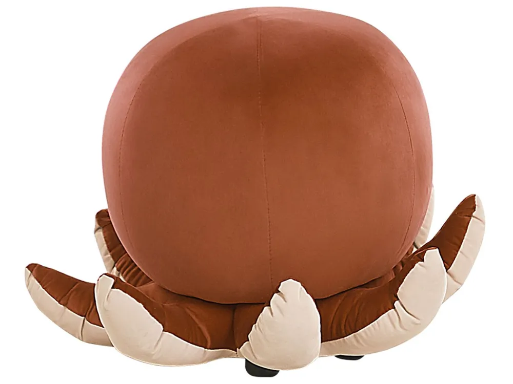 Pouf animaletto velluto marrone OCTOPUS