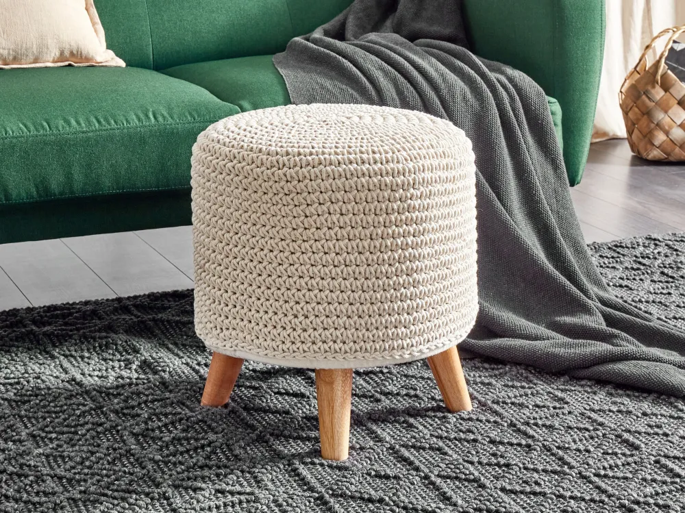 Pouf cotone beige MARDAN