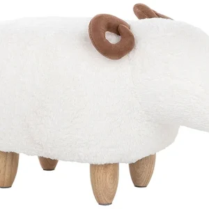 Pouf tessuto bianco LAMB
