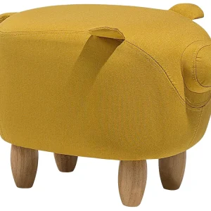 Pouf tessuto giallo PIGGY
