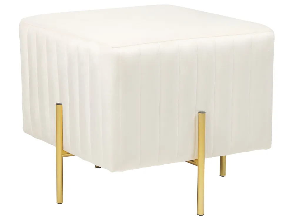 Pouf velluto crema 45 x 45 cm DAYTON