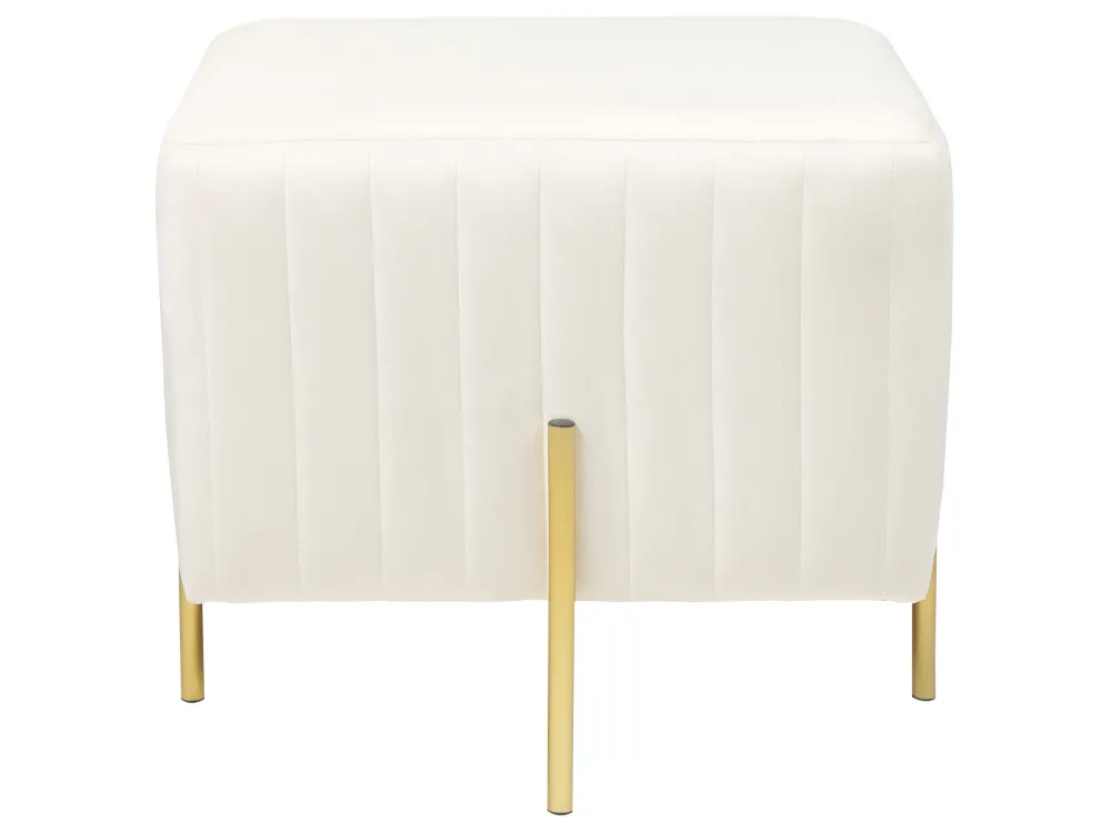 Pouf velluto crema 45 x 45 cm DAYTON
