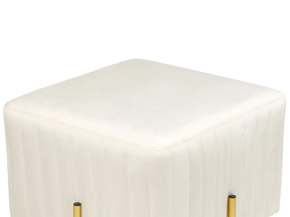 Pouf velluto crema 45 x 45 cm DAYTON