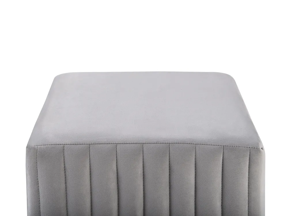 Pouf velluto grigio chiaro 45 x 45 cm DAYTON