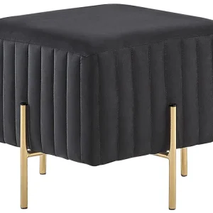 Pouf velluto nero 45 x 45 cm DAYTON