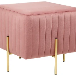 Pouf velluto rosa 45 x 45 cm DAYTON