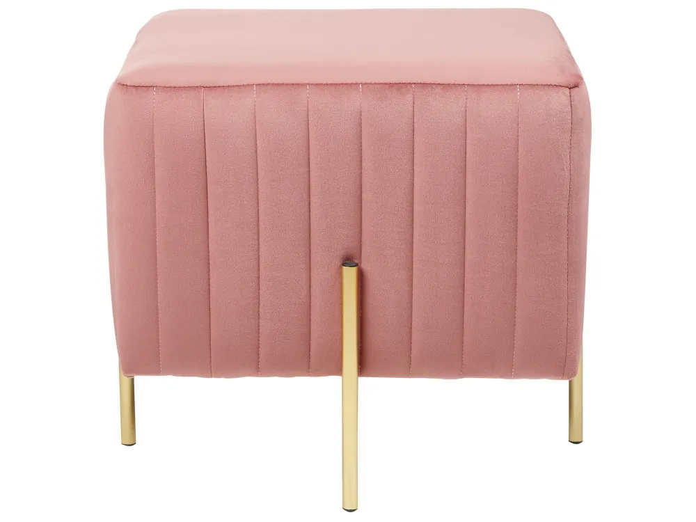 Pouf velluto rosa 45 x 45 cm DAYTON