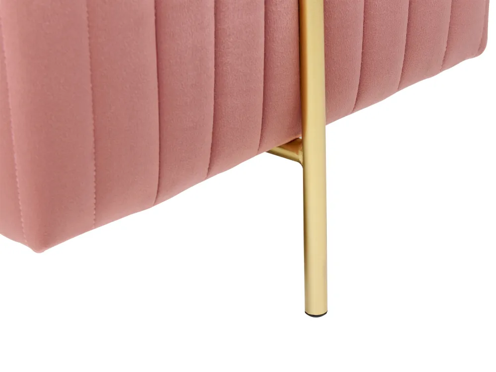 Pouf velluto rosa 45 x 45 cm DAYTON