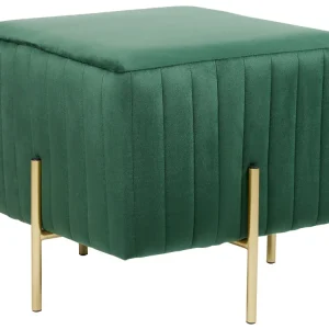 Pouf velluto verde 45 x 45 cm DAYTON