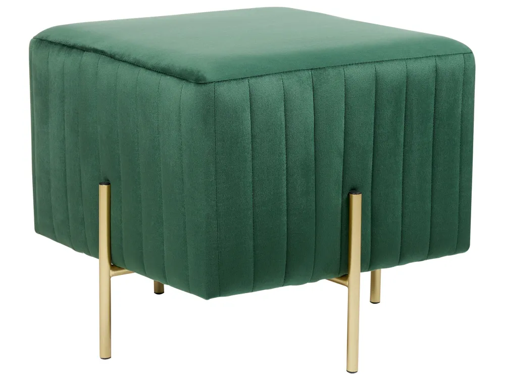 Pouf velluto verde 45 x 45 cm DAYTON