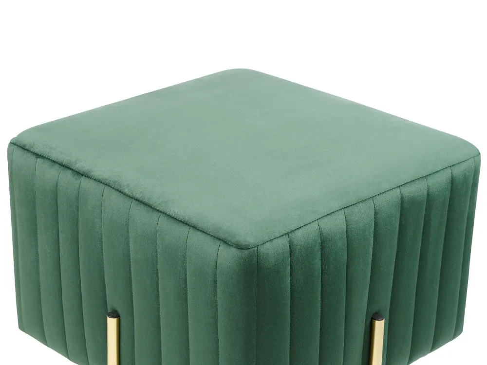 Pouf velluto verde 45 x 45 cm DAYTON