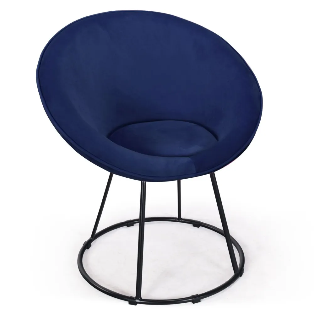 Poltrona Bouli velluto blu