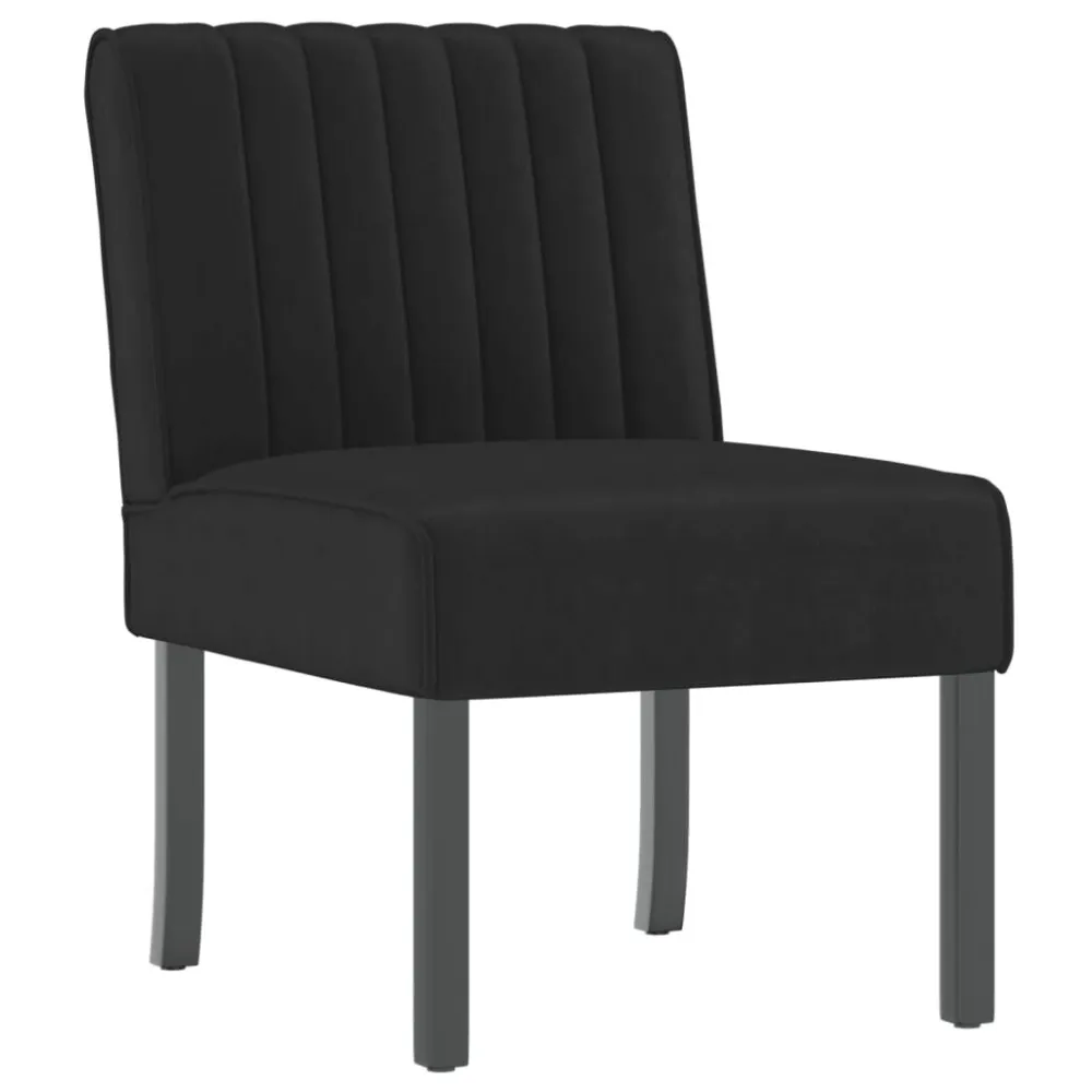 Sedia Pantofola Nera Velluto