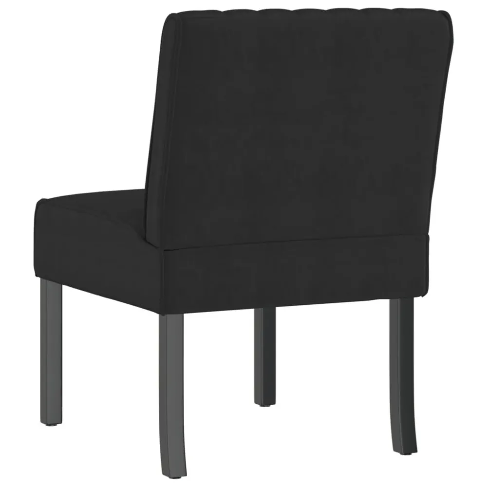Sedia Pantofola Nera Velluto
