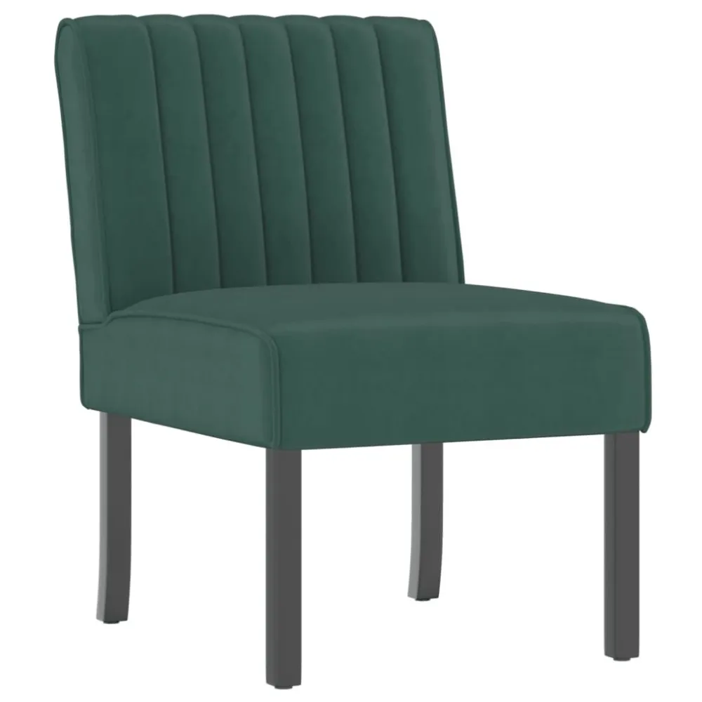 Sedia Pantofola Verde Scuro Velluto