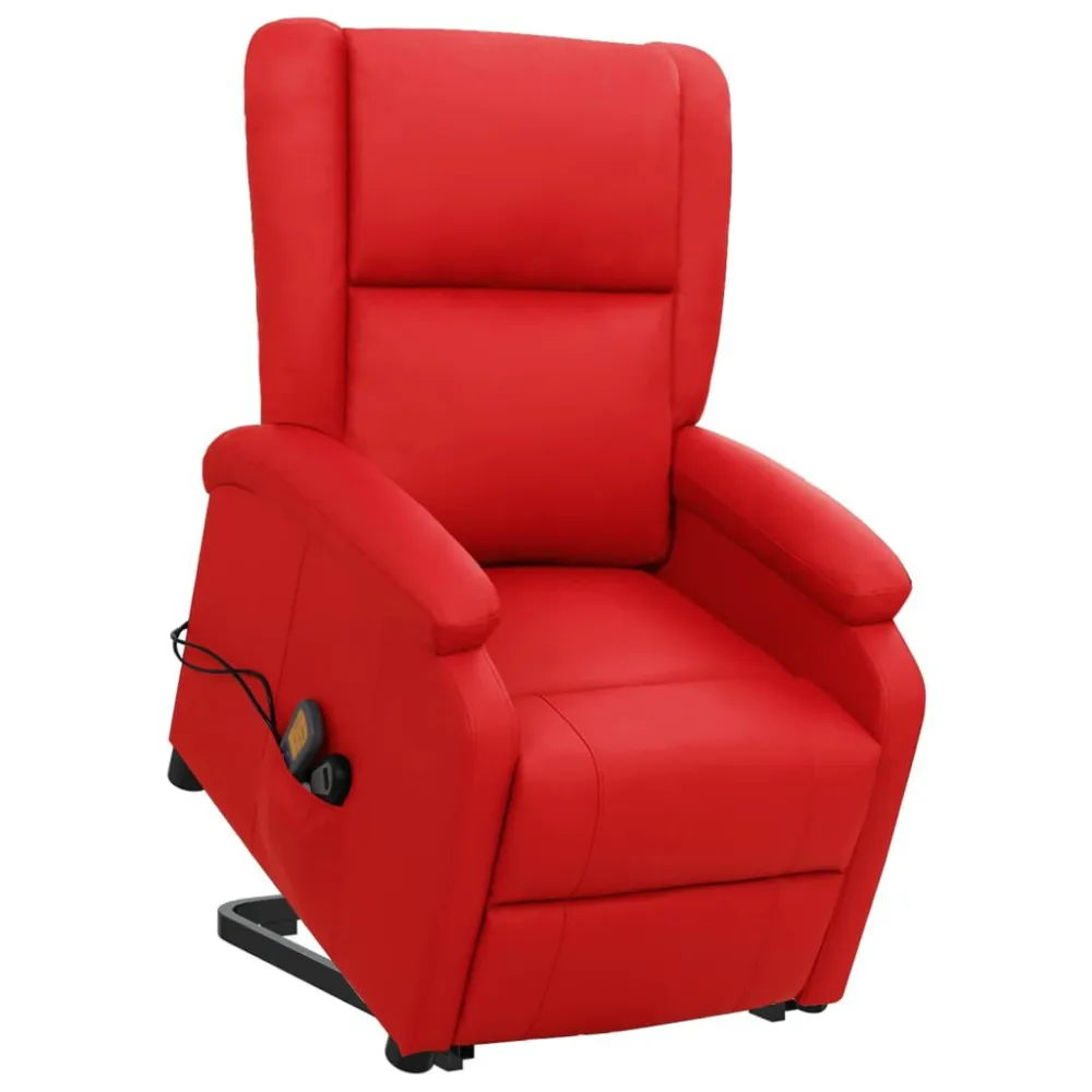 Poltrona Alzapersona Rosso Similpelle