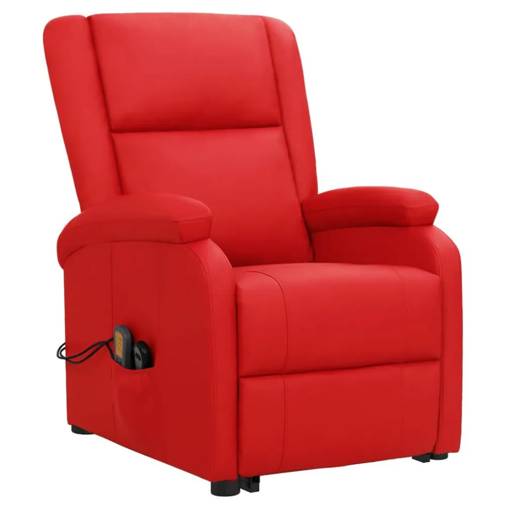 Poltrona Alzapersona Rosso Similpelle
