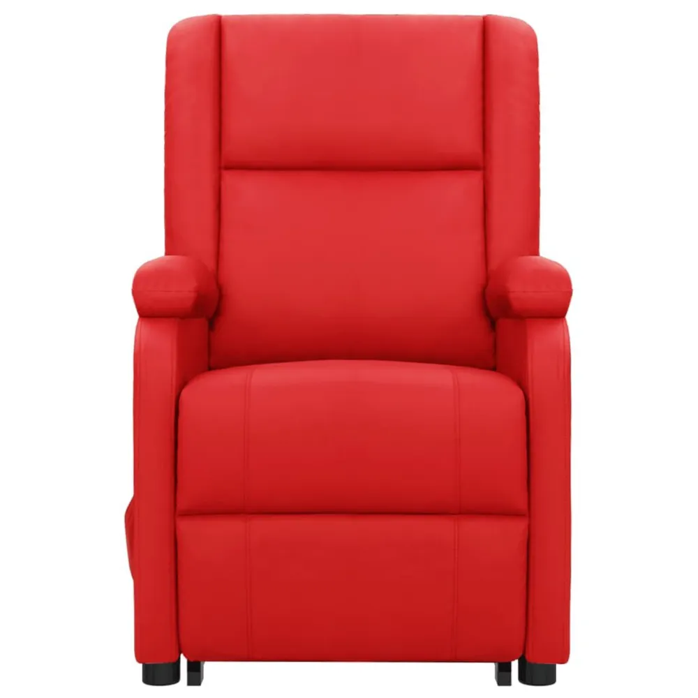 Poltrona Alzapersona Rosso Similpelle