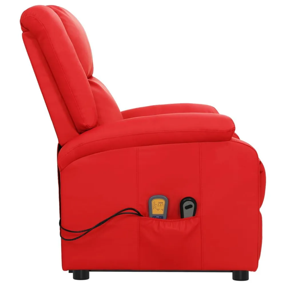 Poltrona Alzapersona Rosso Similpelle