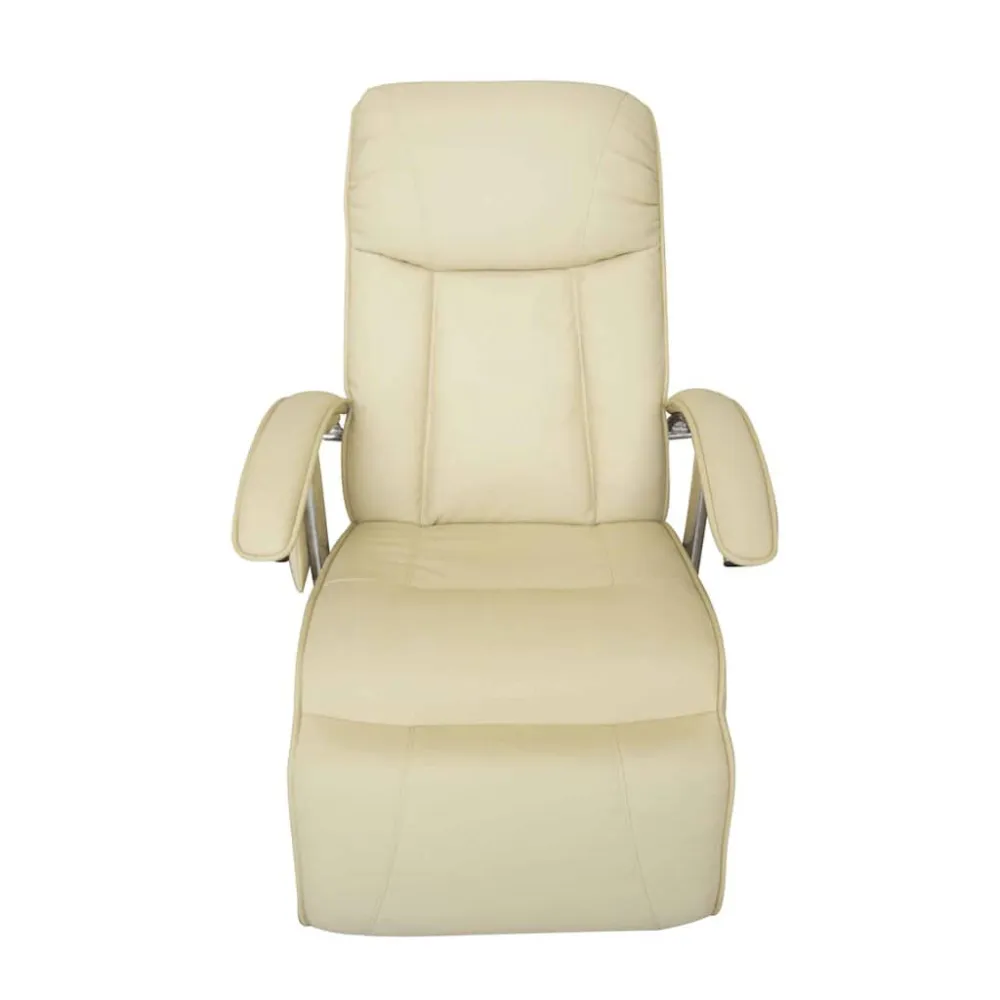 Poltrona Massaggiante Bianco Crema Similpelle