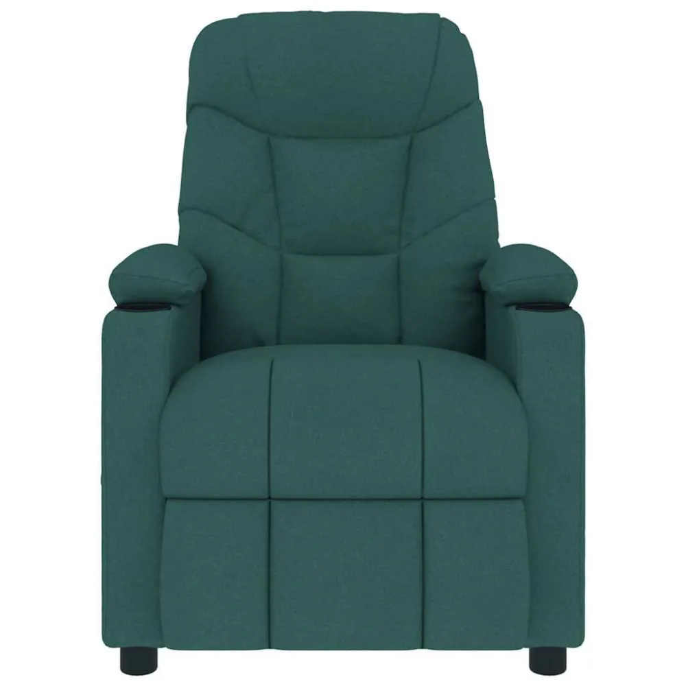 Poltrona Massaggiante Verde Scuro Tessuto
