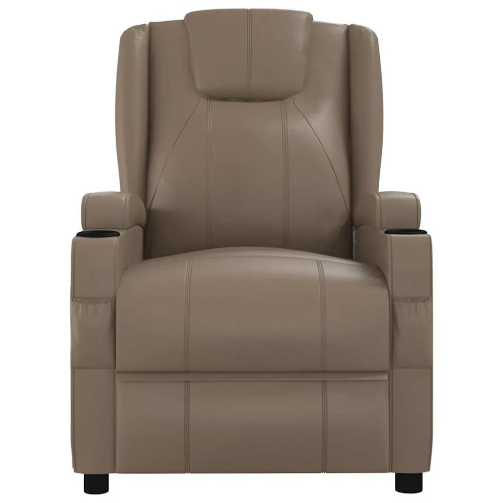 Poltrona Massaggio Elettrica Cappuccino Similpelle