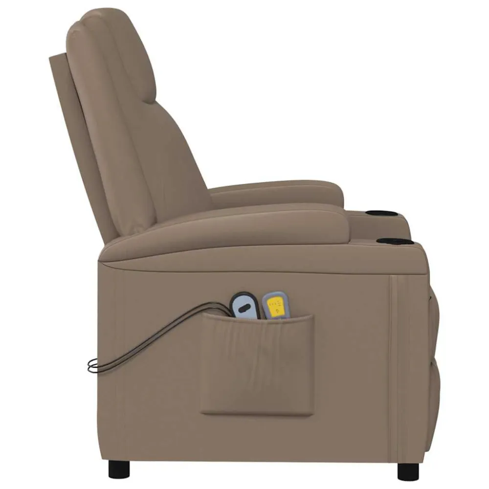 Poltrona Massaggio Elettrica Cappuccino Similpelle