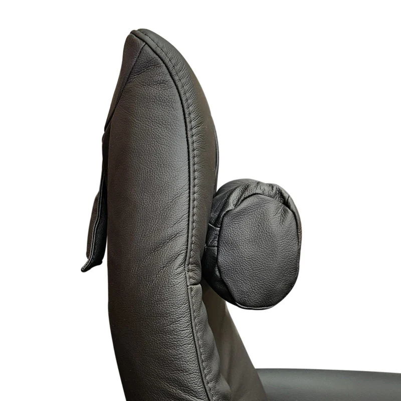 Cuscino poggiatesta Himolla con supporto - pelle nera