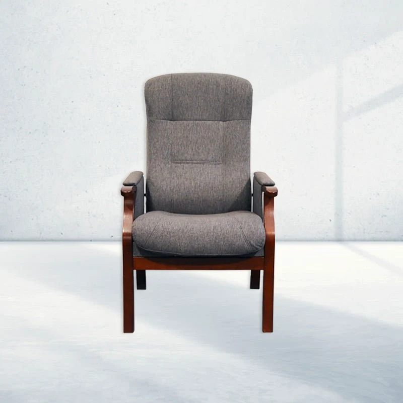 Poltrona Lena con sgabello - Grigio