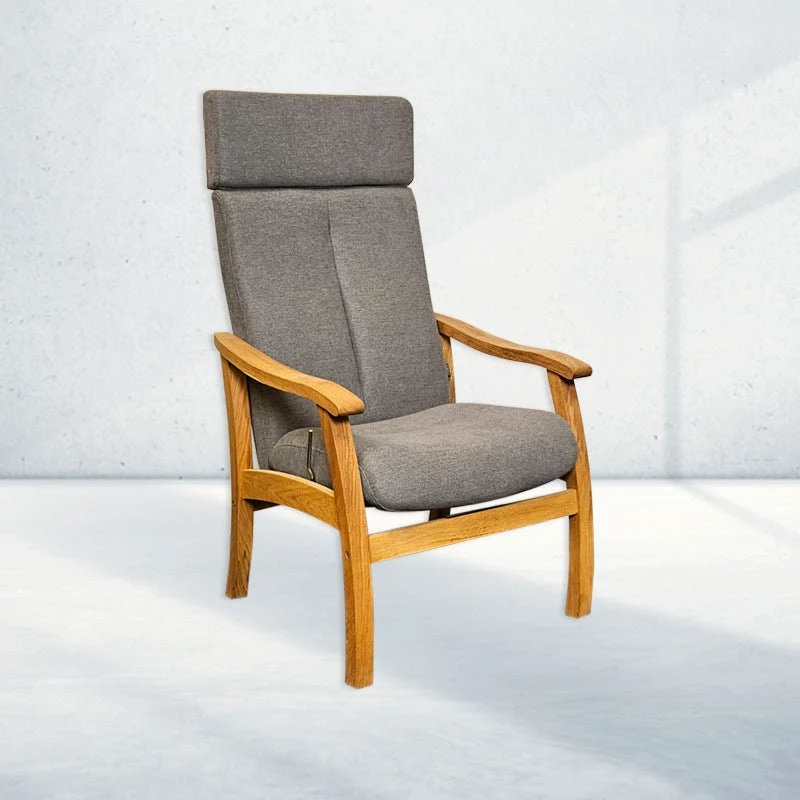 Poltrona relax Rebild Plus mis. Medium - Tessuto grigio