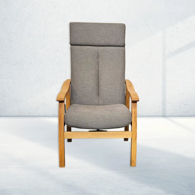 Poltrona relax Rebild Plus mis. Medium - Tessuto grigio