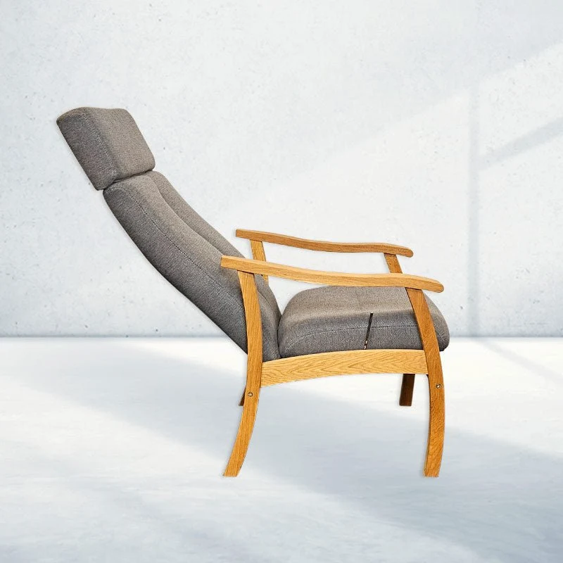 Poltrona relax Rebild Plus mis. Medium - Tessuto grigio