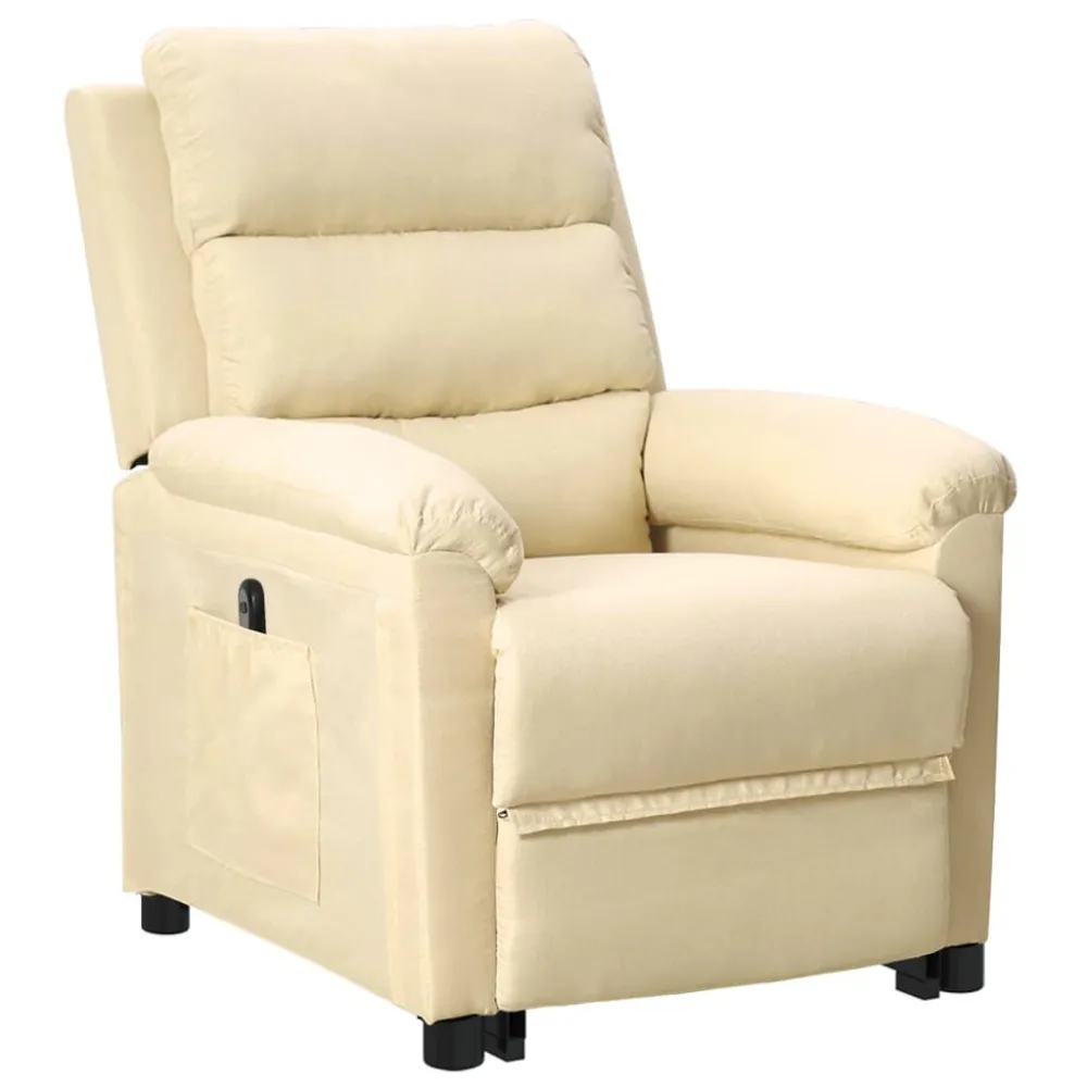 Poltrona Alzapersona Crema Tessuto