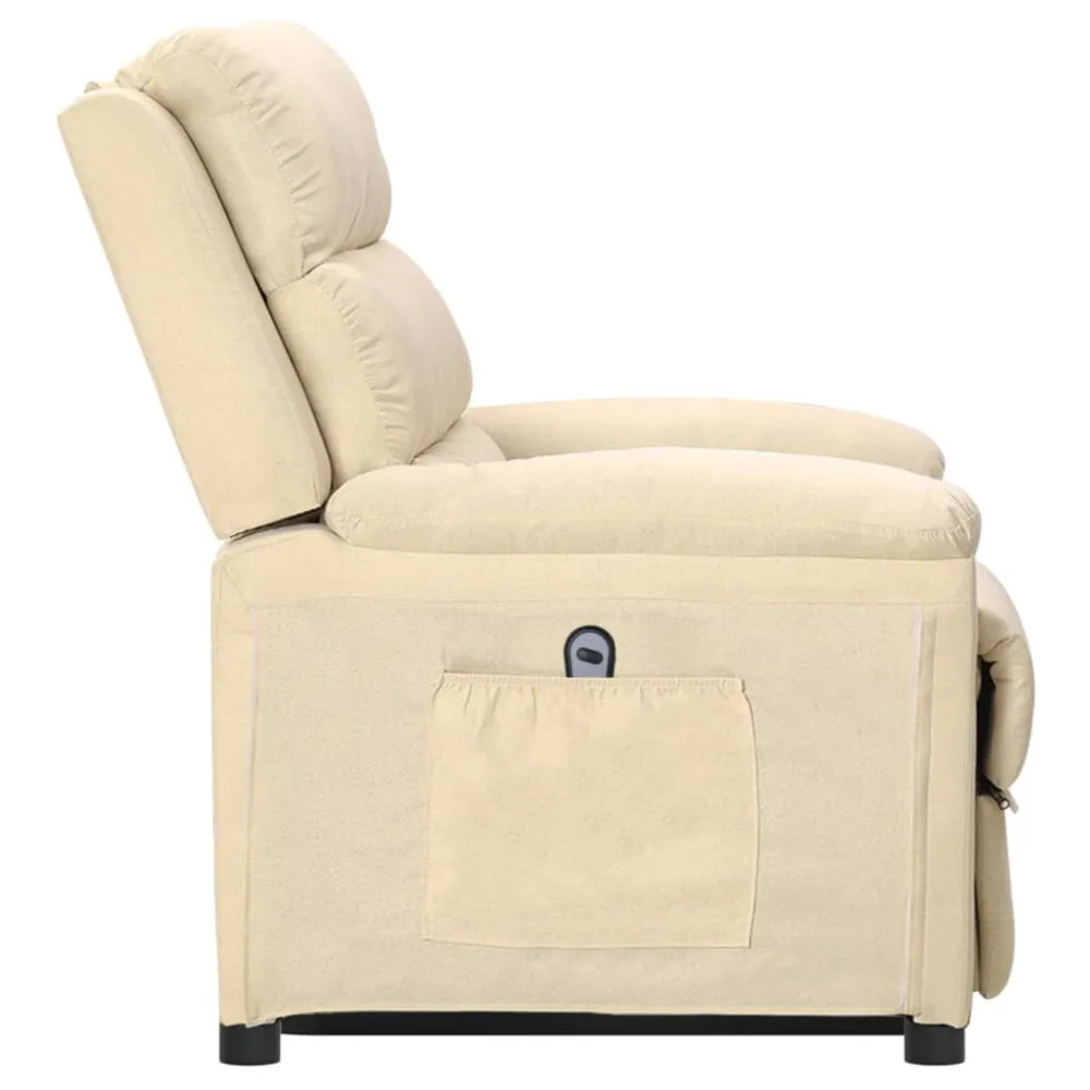 Poltrona Alzapersona Crema Tessuto